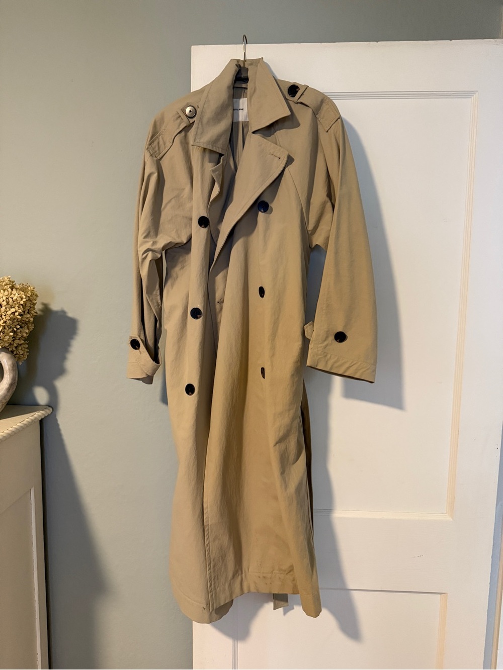 Everlane Trench Coat Small Tan Khaki